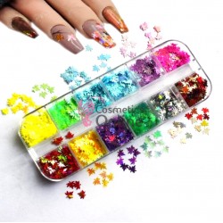 Decoratiuni pentru unghii DC040AA din paiete  Frunze color de Artar